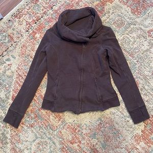 Lululemon Zip Up Sweatshirt with Cowl Neck Sz 8